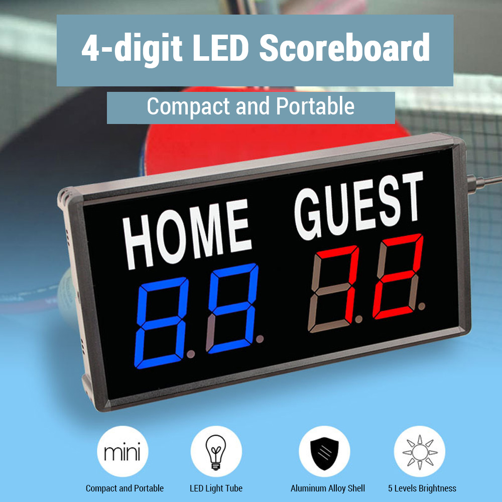 Portable 4 Digit LED Scoreboar - Table Tennis Score review and price